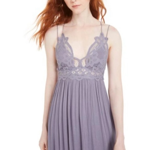 Free People Lilac Lace-Top Maxi Dress - Picture 3 of 9